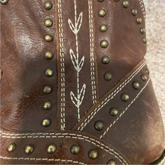 Liberty Black, Brown Distressed Studded Ankle Booties. Only worn 1-2 times ! 7.5 - Picture 6 of 7